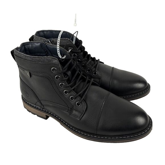Bullboxer Other - B-52 by Bullboxer Boots Mens Size 9 Black Cap Toe Lace Up Side Zip Ankle Dress